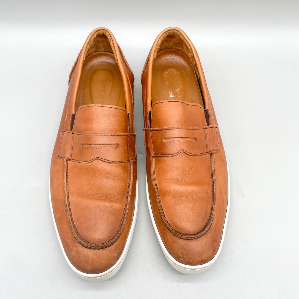 Allen Edmonds Mens 11.5D Randolph Penny Loafer Sneaker Tan Leather Preppy Casual
